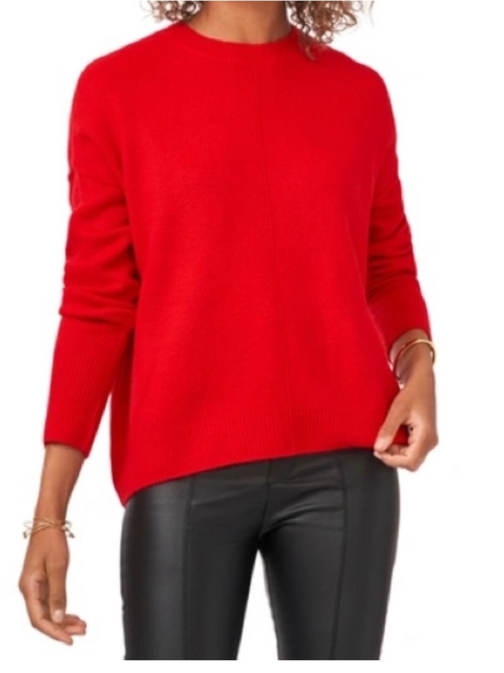 VINCE CAMUTO CREW NECK SWEATER RED